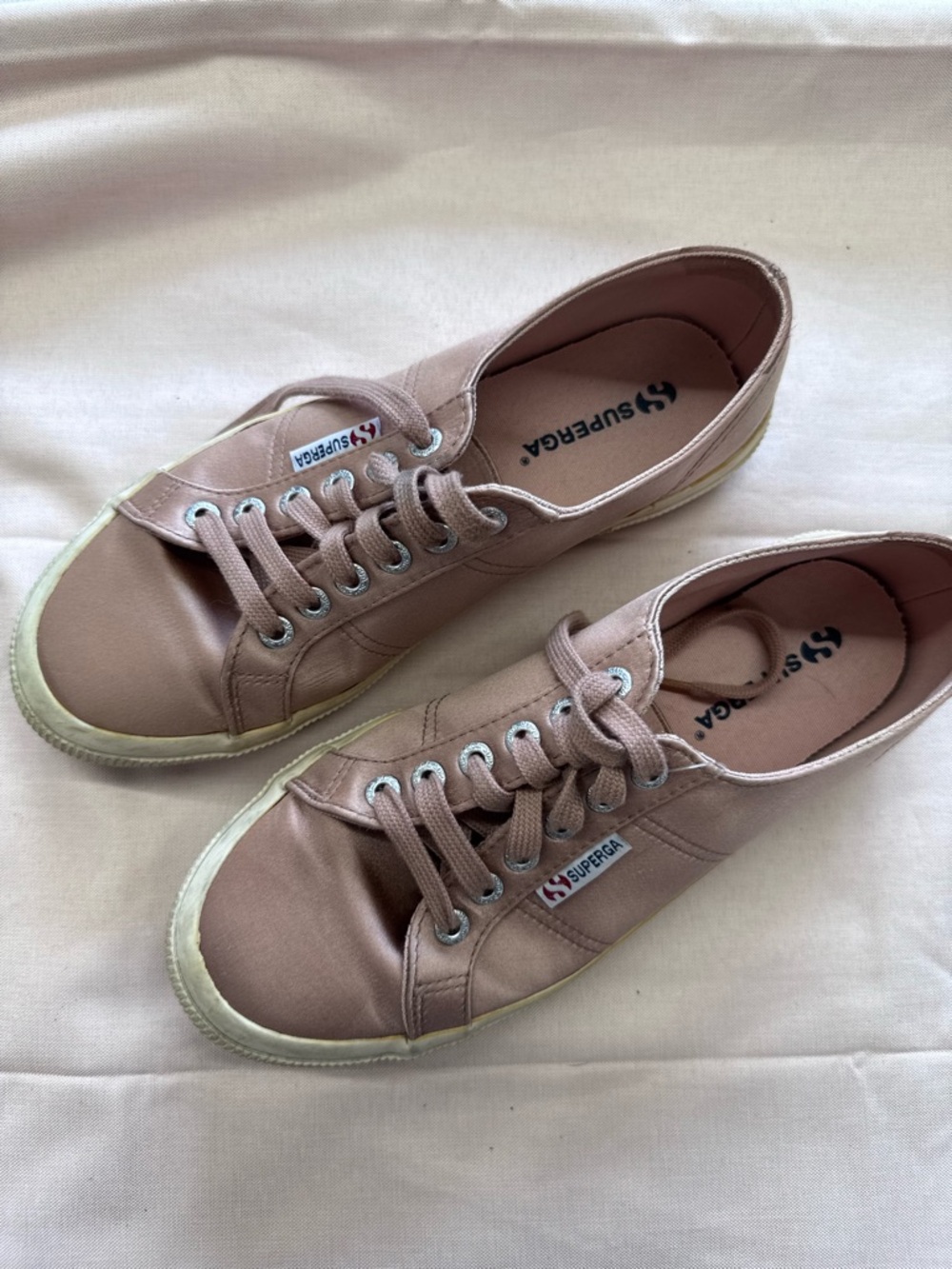 Superga Pink Canvas Low-Top Sneakers
